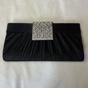 Women’s Black Clutch with Rhinestones